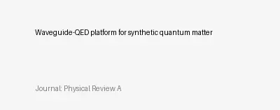 Waveguide-QED platform for synthetic quantum matter